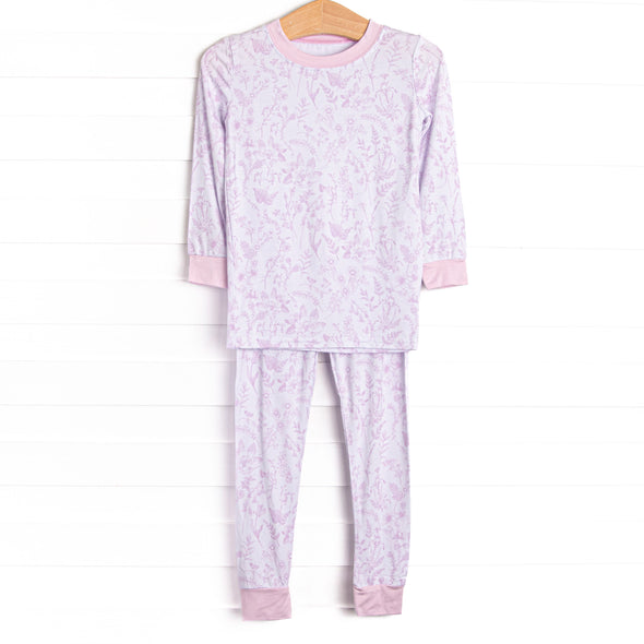Tangled Up in Toile Bamboo Pajama Set, Pink