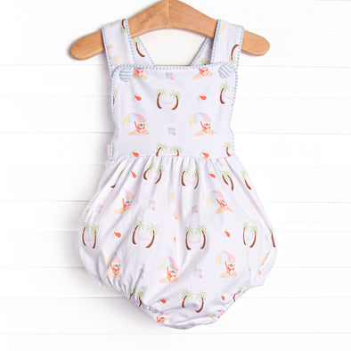 Corgi on the Coast Sunsuit, Blue