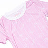 Ribbon Rows Bamboo Pajama Short Set, Pink