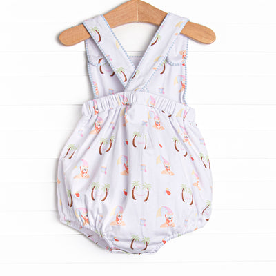 Corgi on the Coast Sunsuit, Blue