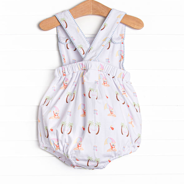 Corgi on the Coast Sunsuit, Blue