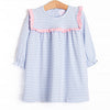 Bonnie Dress, Pink and Light Blue Stripe