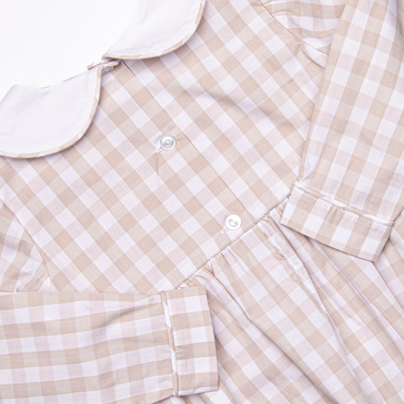 Noah's Ark Smocked Bubble, Tan