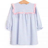 Bonnie Dress, Pink and Light Blue Stripe