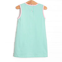 Beautiful Bows Embroidered Dress, Mint