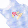 Corgi on the Coast Applique Jon Jon, Blue