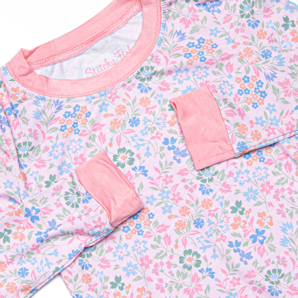 Sleepy Sapphire Bamboo Pajama Set, Pink