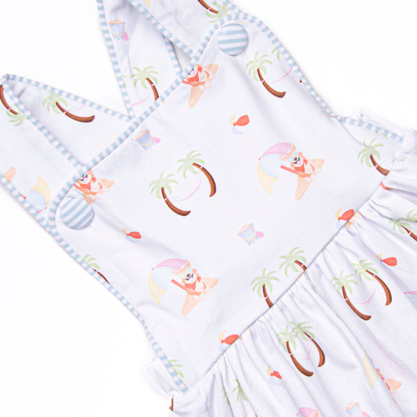 Corgi on the Coast Sunsuit, Blue