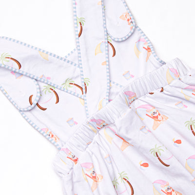 Corgi on the Coast Sunsuit, Blue