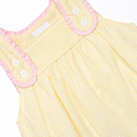 Charlotte Dress, Yellow Seersucker