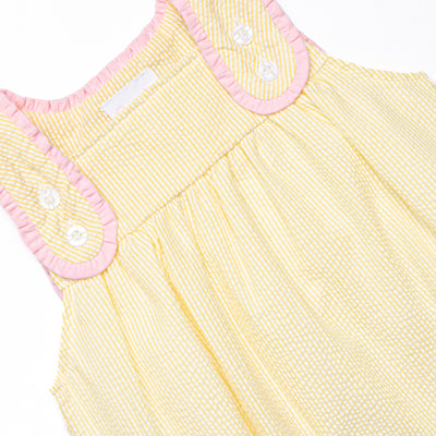 Charlotte Dress, Yellow Seersucker