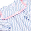 Bonnie Dress, Pink and Light Blue Stripe