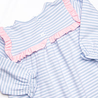 Bonnie Dress, Pink and Light Blue Stripe