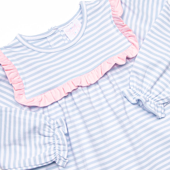 Bonnie Legging Set, Pink and Light Blue Stripe