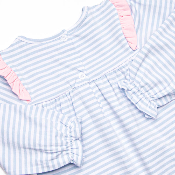 Bonnie Legging Set, Pink and Light Blue Stripe