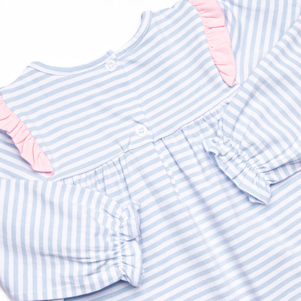 Bonnie Legging Set, Pink and Light Blue Stripe