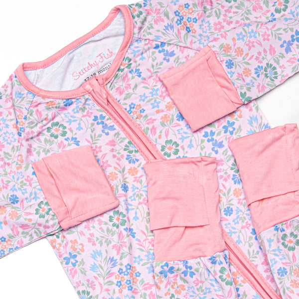 Sleepy Sapphire Bamboo Zippy Pajama, Pink