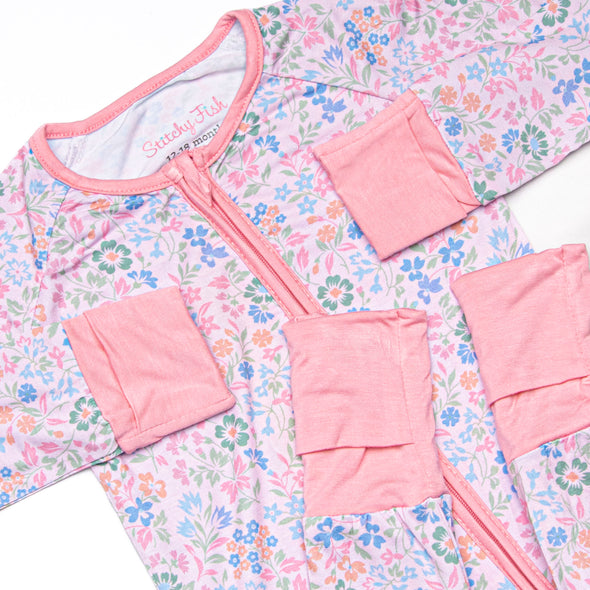 Sleepy Sapphire Bamboo Zippy Pajama, Pink