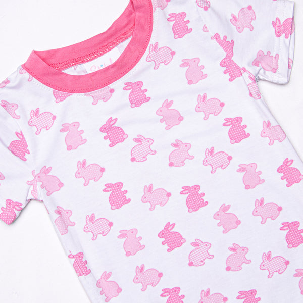 Hippity Hoppity Bamboo Pajama Short Set, Pink