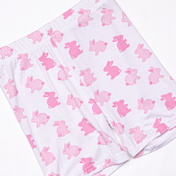 Hippity Hoppity Bamboo Pajama Short Set, Pink