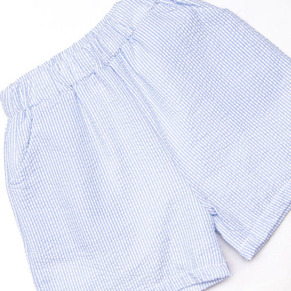 Dundee Dude Applique Short Set, Blue