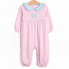 Finishing Touch Applique Romper, Pink