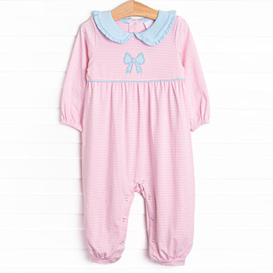 Finishing Touch Applique Romper, Pink