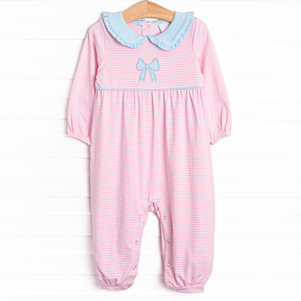 Finishing Touch Applique Romper, Pink