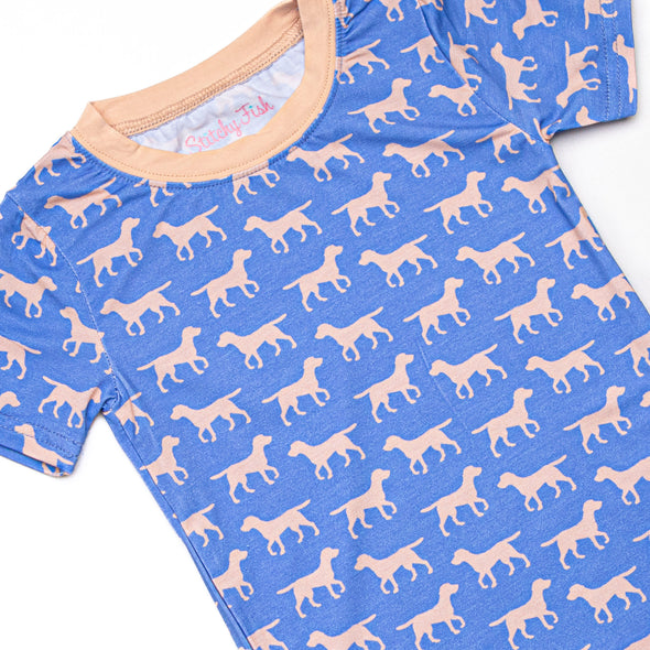 Caring Companion Bamboo Pajama Short Set, Blue