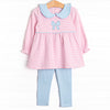Finishing Touch Applique Legging Set, Pink