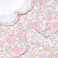 Fuchsia Flowers Dress, Green