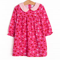 Heart Confetti Dress, Pink