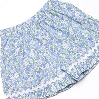 Raleigh Rose Buds Smocked Short Set, Blue