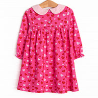 Heart Confetti Dress, Pink