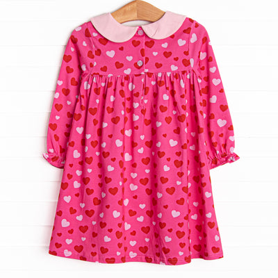 Heart Confetti Dress, Pink
