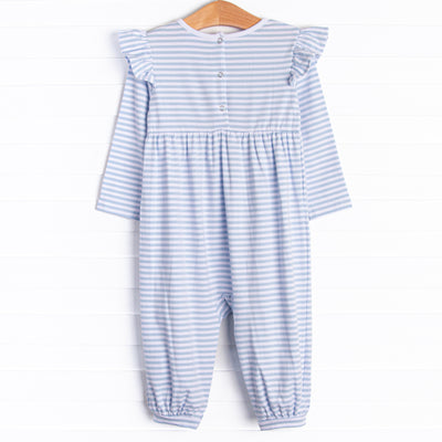 Gracie Romper, Blue Stripe