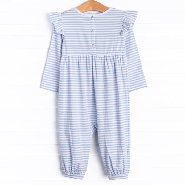 Gracie Romper, Blue Stripe