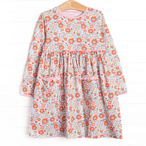 Petal to the Metal Ruffle Pocket Dress, Red