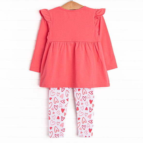 Tara Hearts Tunic Set, Pink