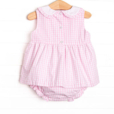 Beautiful Bows Smocked Diaper Set, Pink