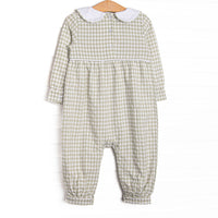 Reed Romper, Green Gingham