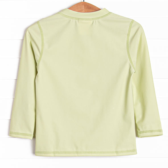 Sea Glass Green Long Sleeve Rash Guard, Green