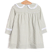 Reed Dress, Green Gingham