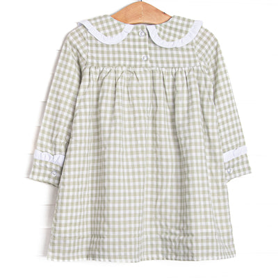 Reed Dress, Green Gingham