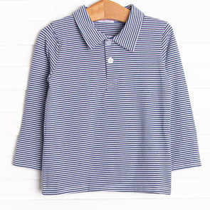 Levi Long Sleeve Top, Navy Stripe