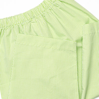 Dino Parade Smocked Pant Set, White