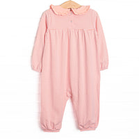 Lydia Romper, Peach Stripe