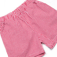 Trucking Along Applique Short Set, Red