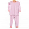 Pink Gingham Bamboo Pajama Set, Pink