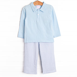 Levi Pant Set, Blue Stripe